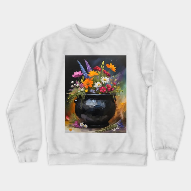 Double, Double Flower Trouble Crewneck Sweatshirt by cmpoetry